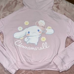 Sanrio Cinnamoroll Light Pink Zip Up Sweater
